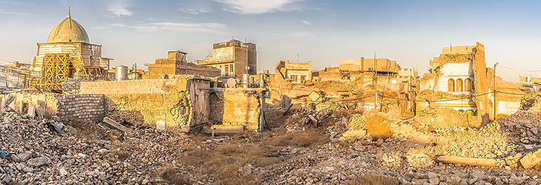 Al-Nuri-Moschee in Mossul. Bild: Michael von Hassel, 2021