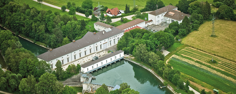 Laufwasserkraftwerk Aufkirchen. Bild: Uniper