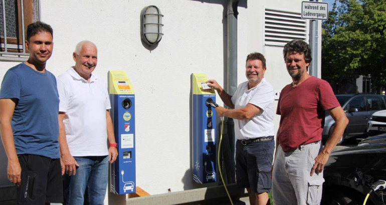 Bürger-Ladestation der BEG Freisinger Land beim TSV Neufahrn. Die Genossenschaft kooperiert auch mit Vereinen beim Aufbau des Bürger-Ladenetzes. Foto: BEG Freisinger Land