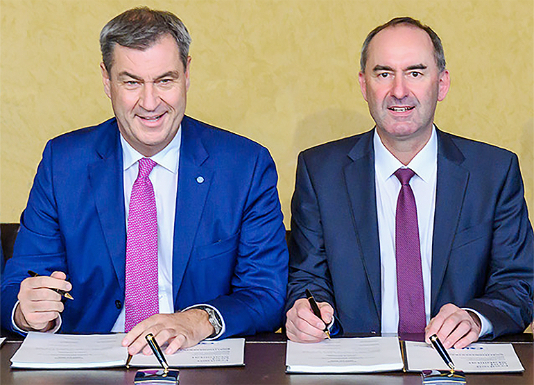 Ministerpräsident Dr. Markus Söder und sein Stellvertreter Wirtschaftsminister Hubert Aiwanger. Bild: Bayerische Staatskanzlei