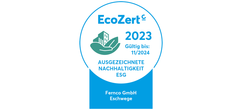 Am 07.12.2023 erhielt die Fernco GmbH das EcoZert.