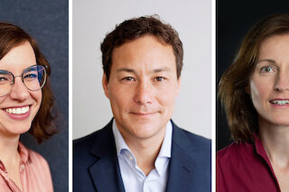 Porträtfotos Rebekka Olbrich, Dr. Horan Lee, Dr. Barbara Burger.