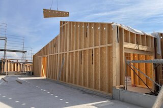 Bild einer Holzbaustelle