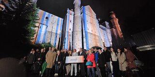Gruppenbild vor dem Schloß Neuschwanstein.